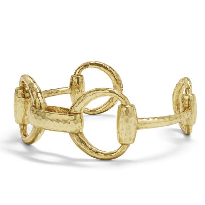 Capucine De Wulf Equestrian Snaffle Bit Link Cuff, Yellow Gold Plate