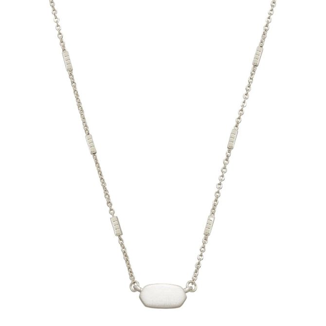 Kendra Scott Fern Pendant Necklace in Bright Silver