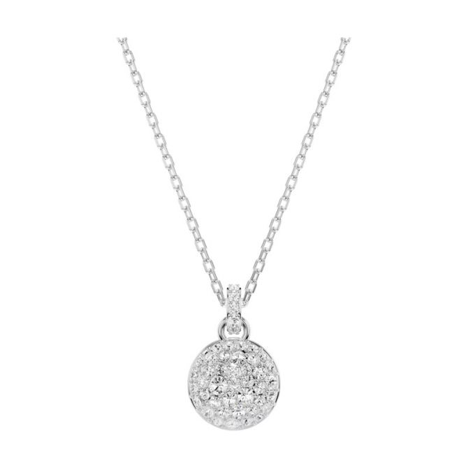 Swarovski Meteora Pendant Necklace, White and Rhodium Plated