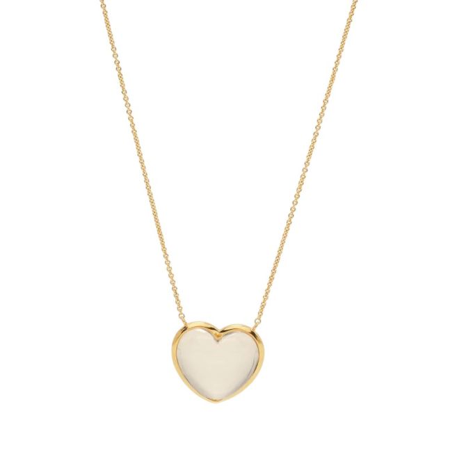 Capucine De Wulf Love Necklace in Clear Quartz, 16"