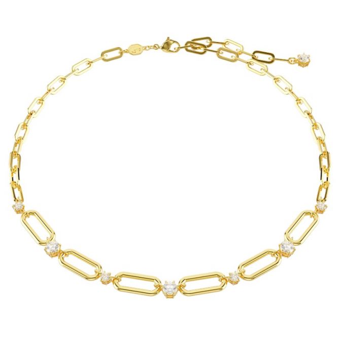 Swarovski Constella Necklace, White and Gold Tone Plated