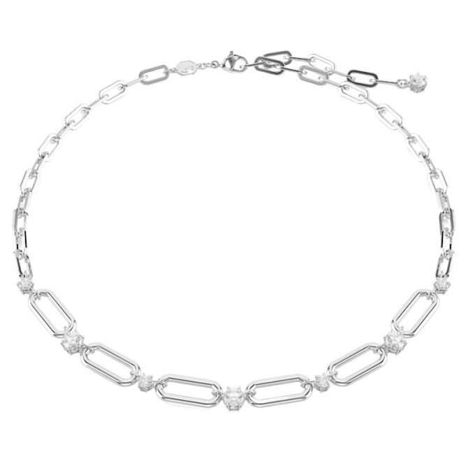 Swarovski Constella Necklace, White and Rhodium Plated