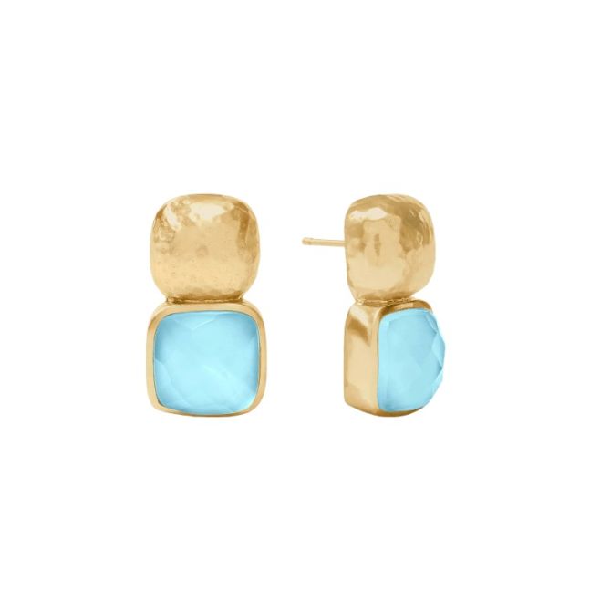 Julie Vos Catalina Earrings, Iridescent Capri Blue