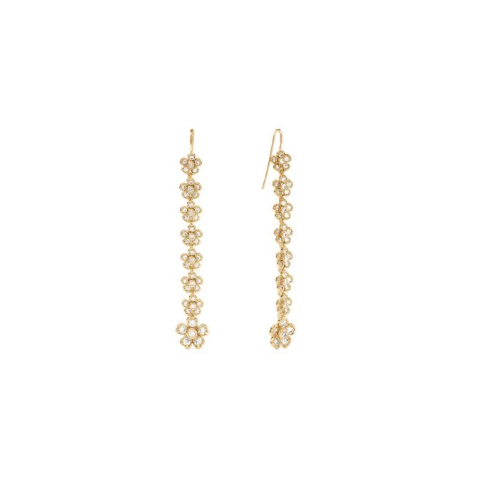 Julie Vos Laurel Tier Earrings, Cubic Zirconia