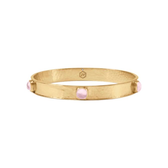 Julie Vos Medium Catalina Stone Bangle, Iridescent Rose