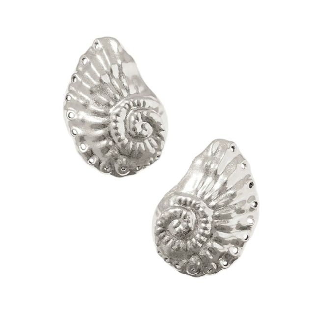 Kendra Scott Marina Statement Stud Earrings in Vintage Silver Tone