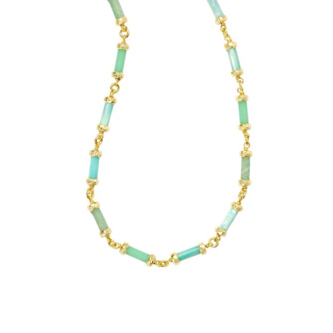 Kendra Scott Gigi Yellow Gold Plated Strand Necklace in Blue Mix