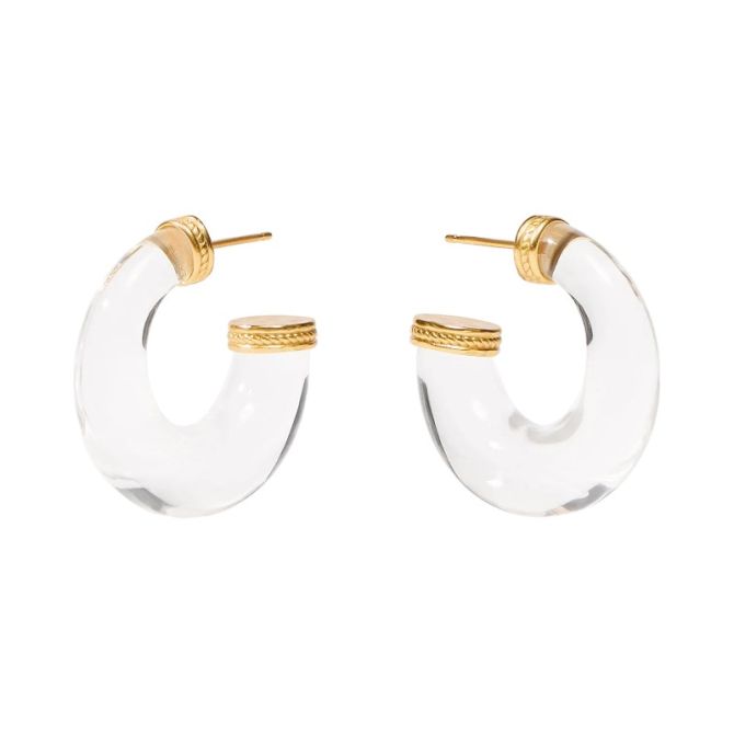 Julie Vos Acrylic Madison Statement Hoop Earrings, Medium