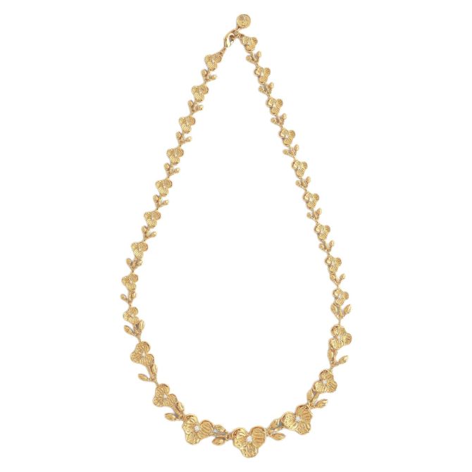 Anabel Aram Jewelry Orchid Link Necklace