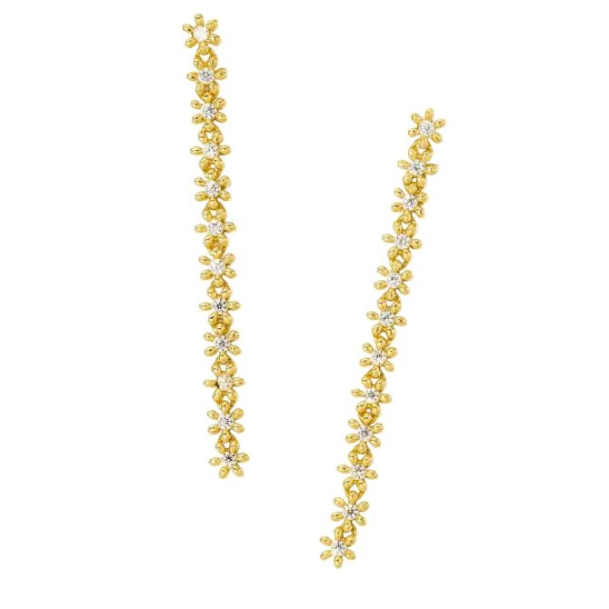 Kendra Scott Yellow Gold Tone Nydia Linear Earrings