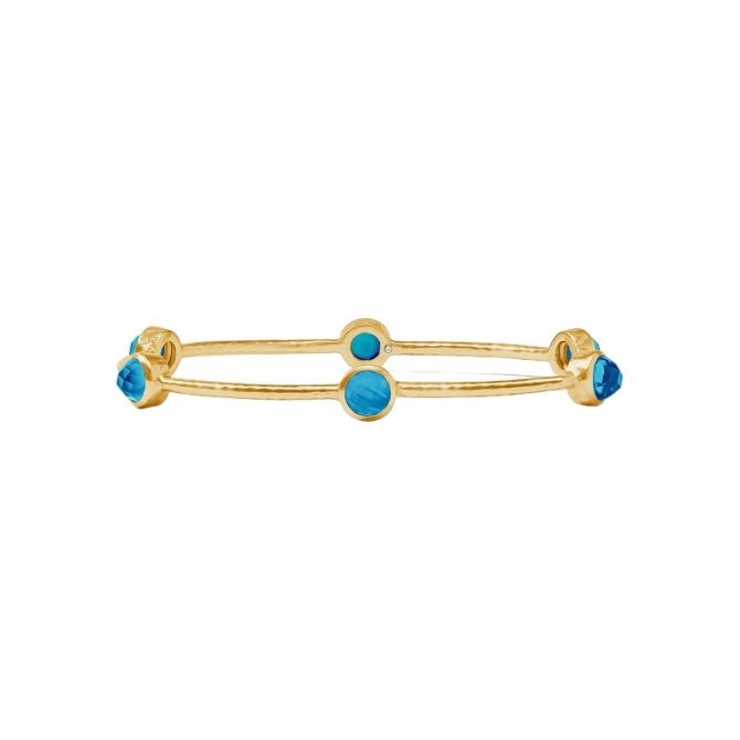 Julie Vos Medium Milano Luxe Bangle, Iridescent London Blue