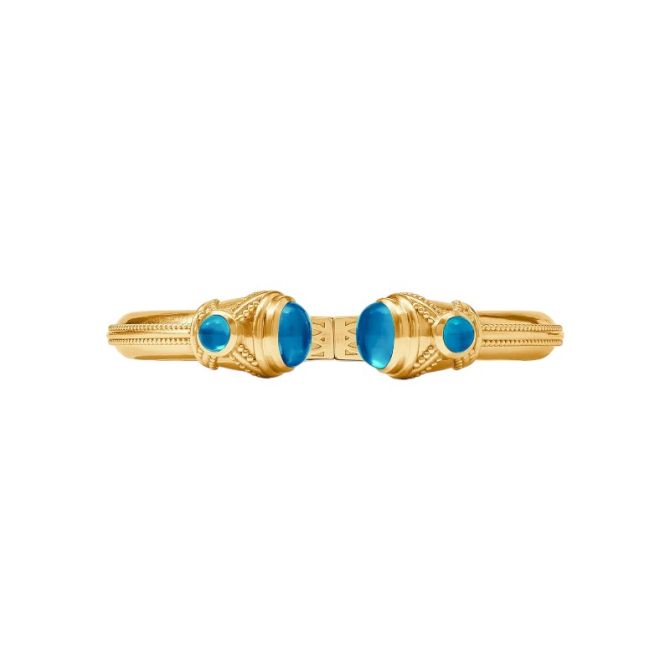 Julie Vos Cabochon Demi Cuff, Iridescent London Blue