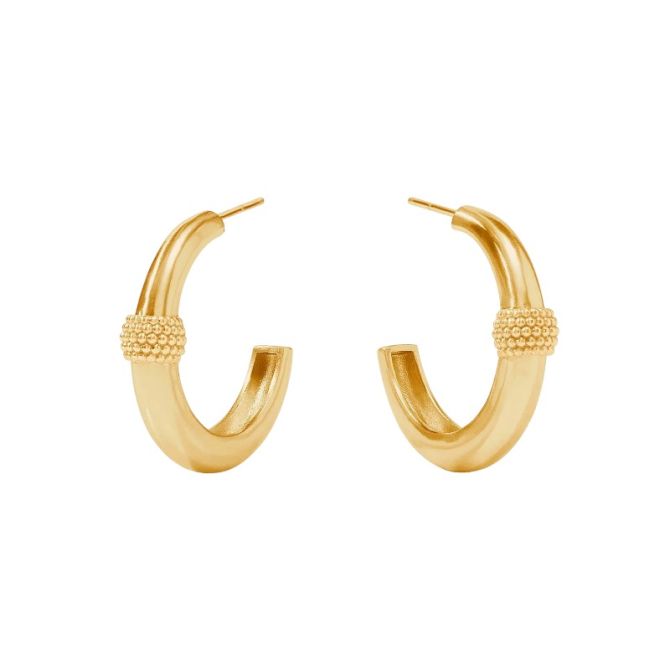 Julie Vos Beaded Station Hoop Earrings, Medium