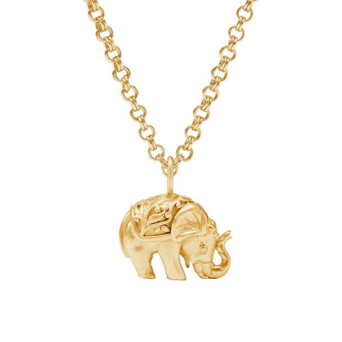 Julie Vos Elephant Pendant Necklace