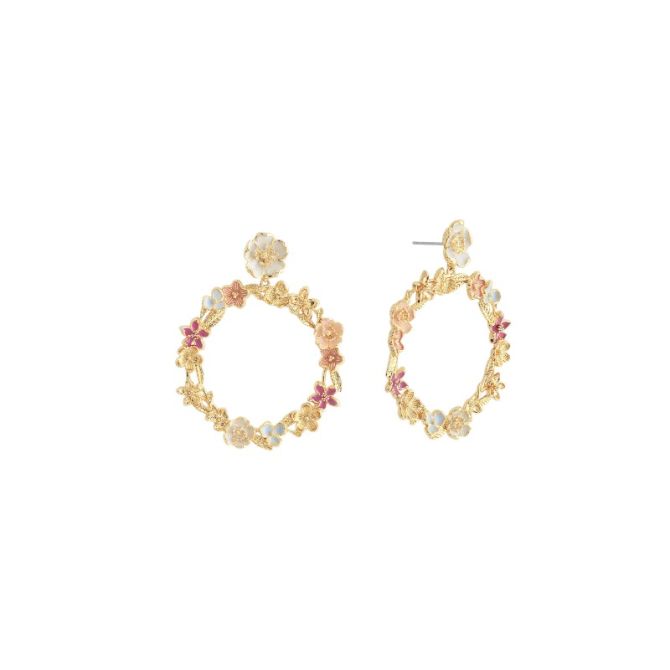 Anabel Aram Wildflowers Gathered Hoop Earrings