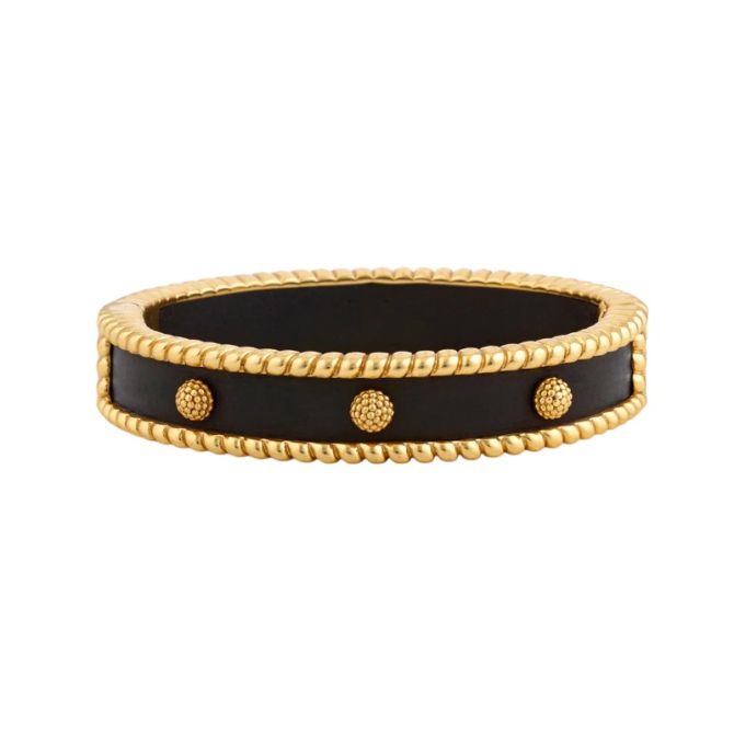 Capucine De Wulf Berry Small Hinged Bangle, Ebony