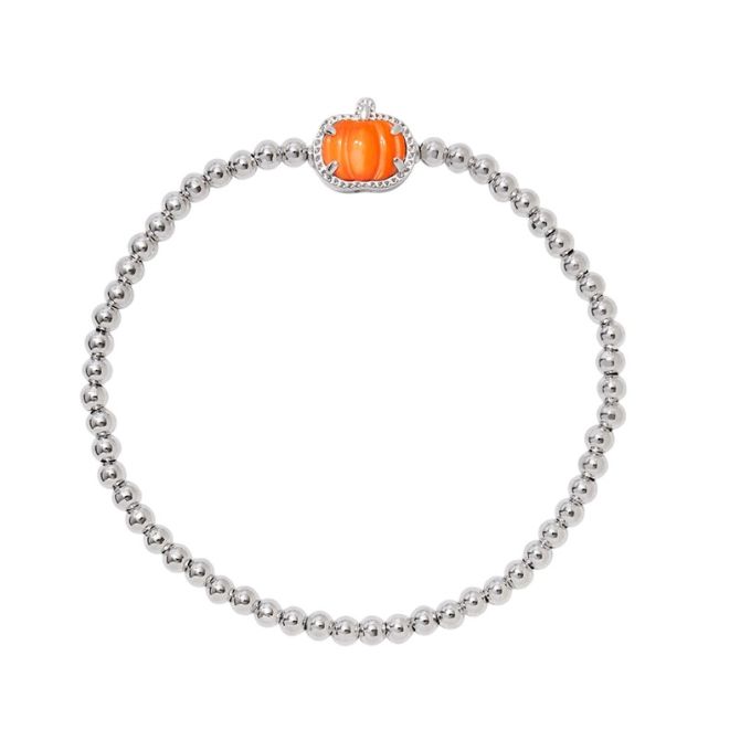 Kendra Scott Pumpkin Stretch Bracelet in Silver Tone