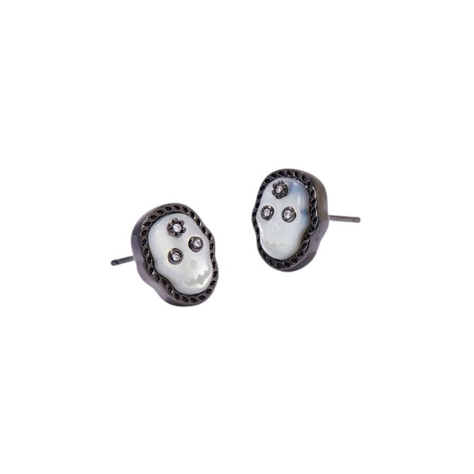 Kendra Scott Skeleton Stud Earrings in Black