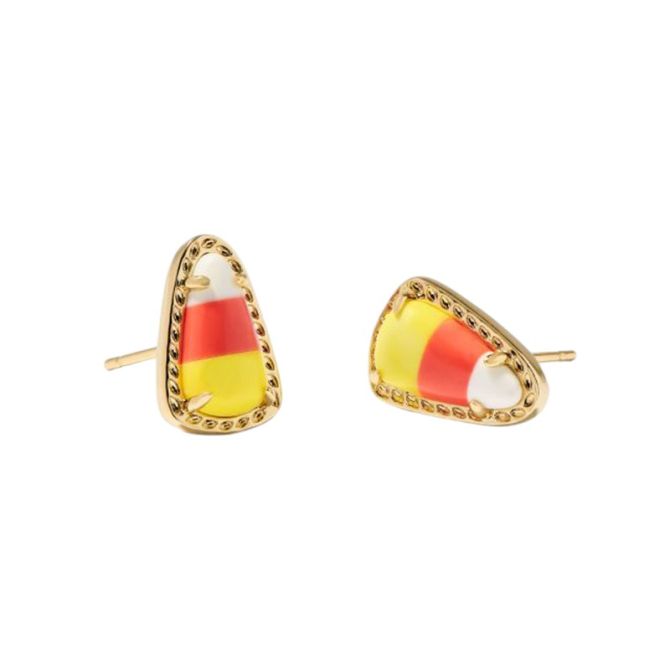 Kendra Scott Candy Corn Stud Earrings in Yellow Gold Tone