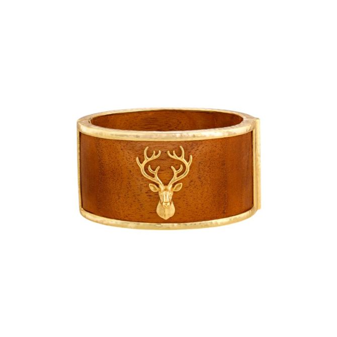 Capucine De Wulf Forest Walk Stag Bangle, Teakwood