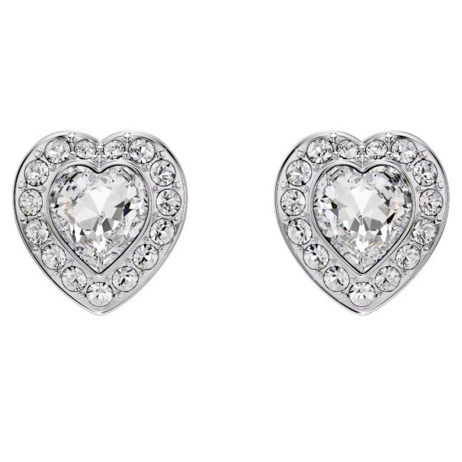 Swarovski Ariana Grande Collection Mixed Cuts Heart Stud Earrings, White