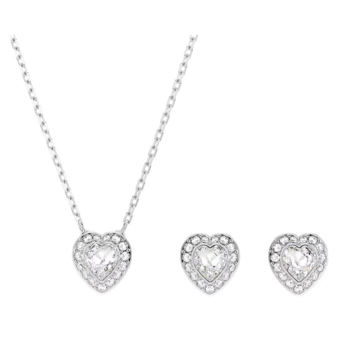 Swarovski Ariana Grande Collection Mixed Cuts Heart Pendant Necklace, White