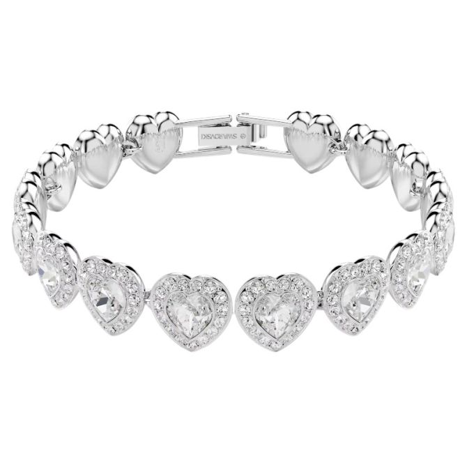 Swarovski Ariana Grande Collection Mixed Cuts Heart Tennis Bracelet, White