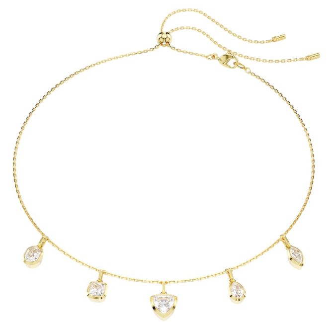 Swarovski Mixed Cuts Imber Necklace, White and Yellow Gold Tone Plated