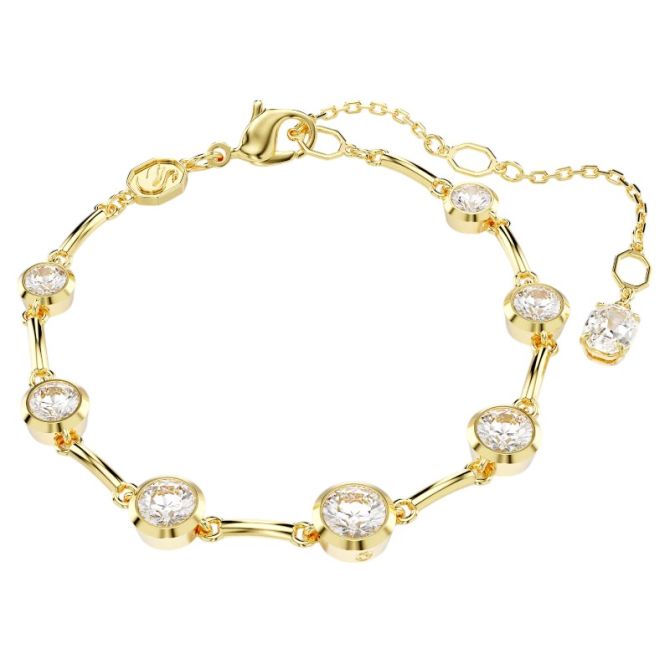 Swarovski Imber Mixed Round Cuts Bracelet, White and Gold Tone Plated