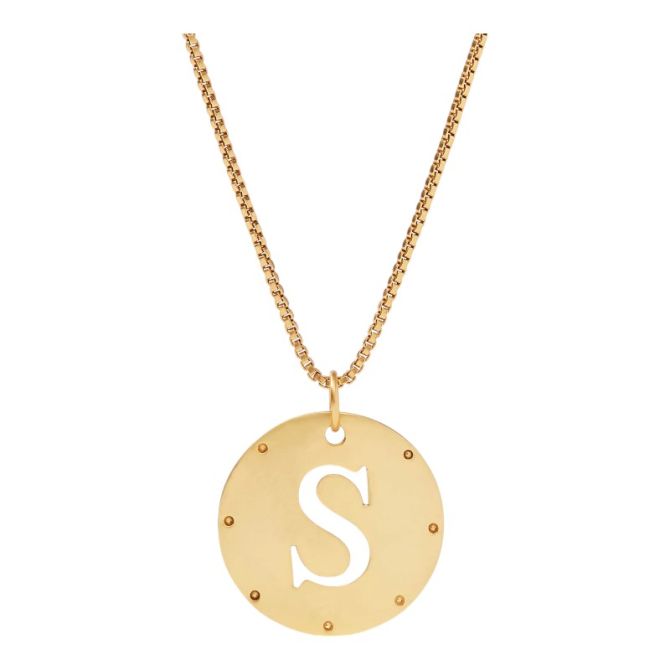 Julie Vos Monogram Pendant Necklace, S