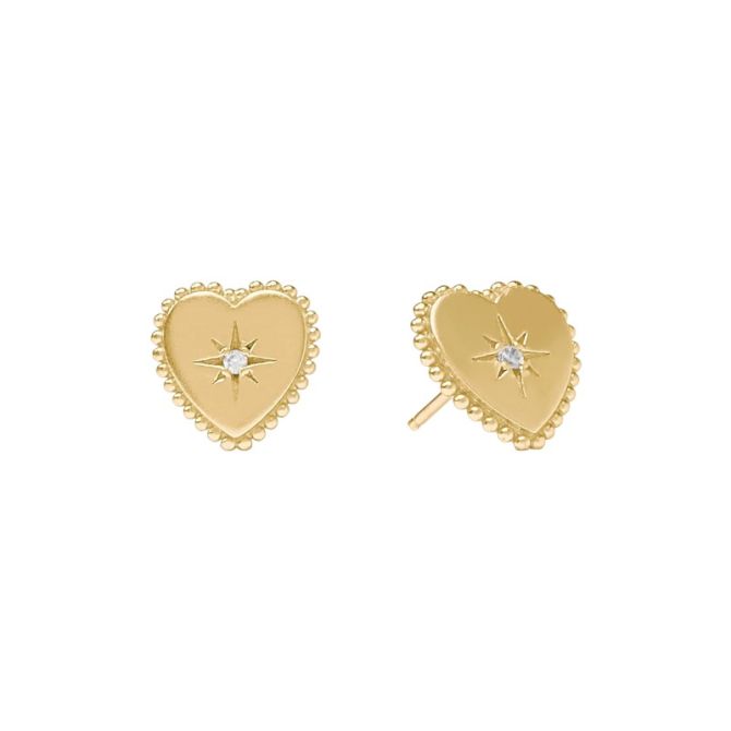 Julie Vos Heart Stud Earrings