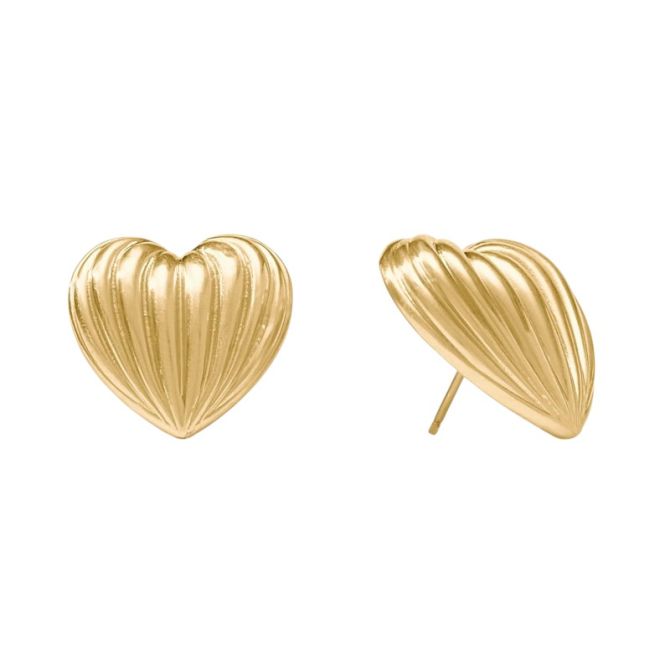 Julie Vos Puffy Heart Statement Stud Earrings