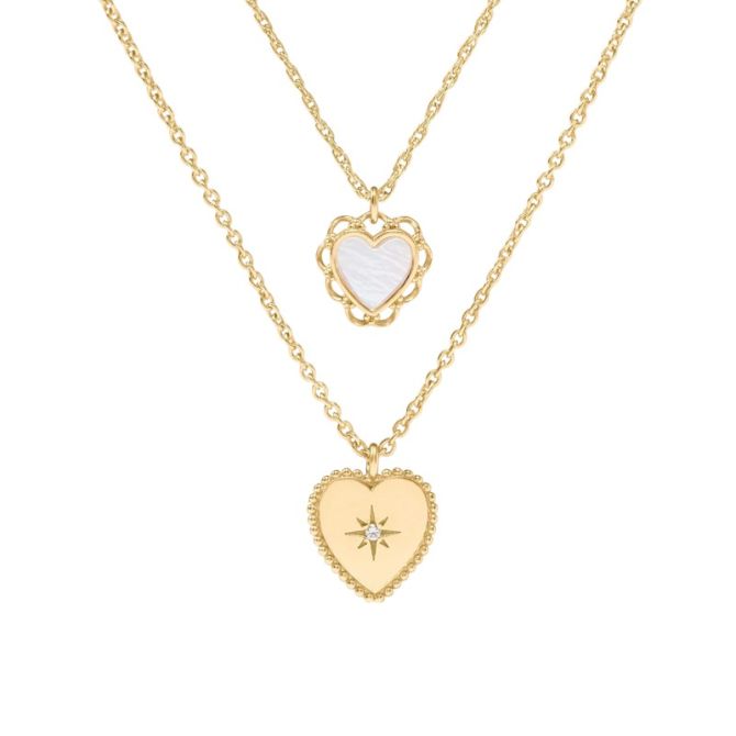 Julie Vos Heart Duo Delicate Necklace