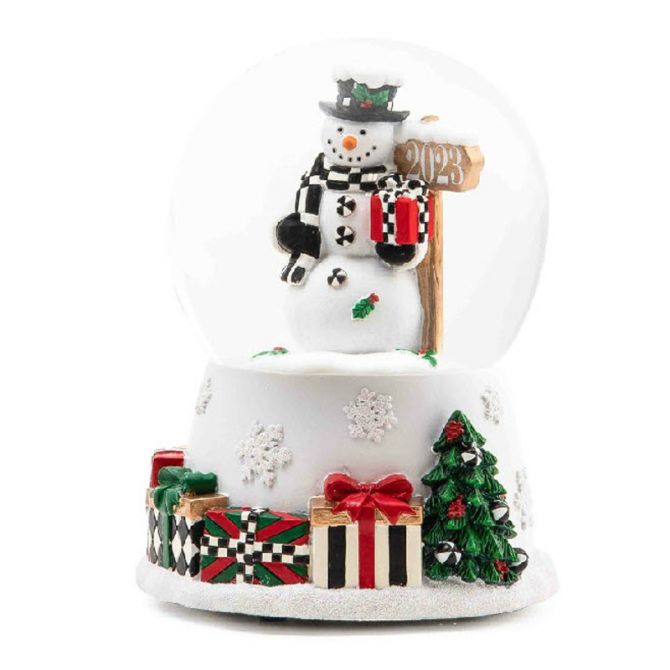 MacKenzie-Childs Greeter Snowman Snow Globe