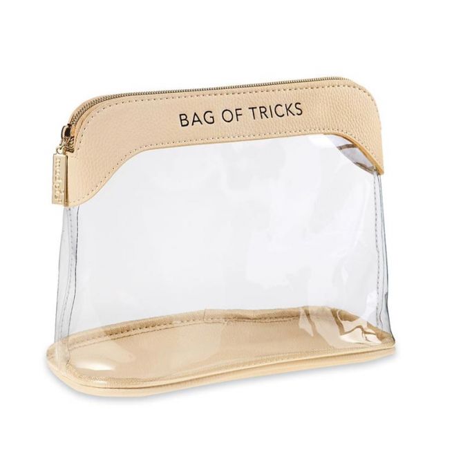 Mud Pie Clear Makeup Bag, Nude