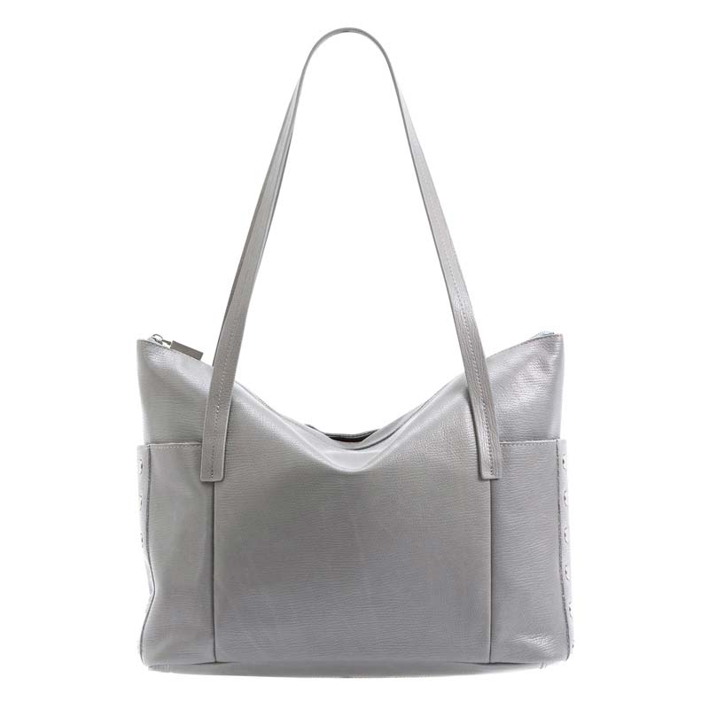 Hammitt Addie Large handbag, Steel Blue and Brushed Silver | Borsheims