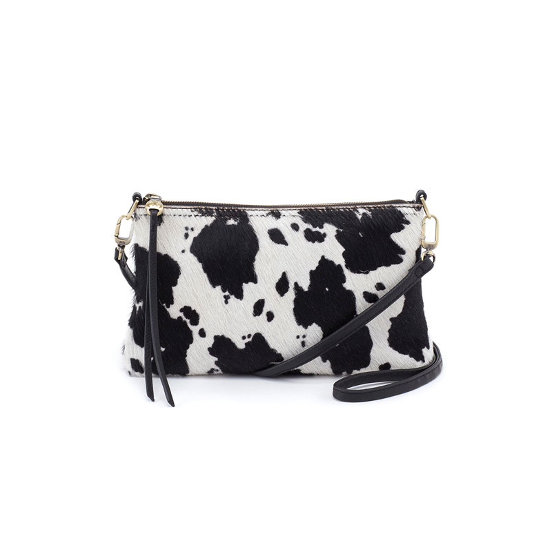 Hobo Darcy Crossbody, Cow Print Black and White | HR-35810COWBW | Borsheims