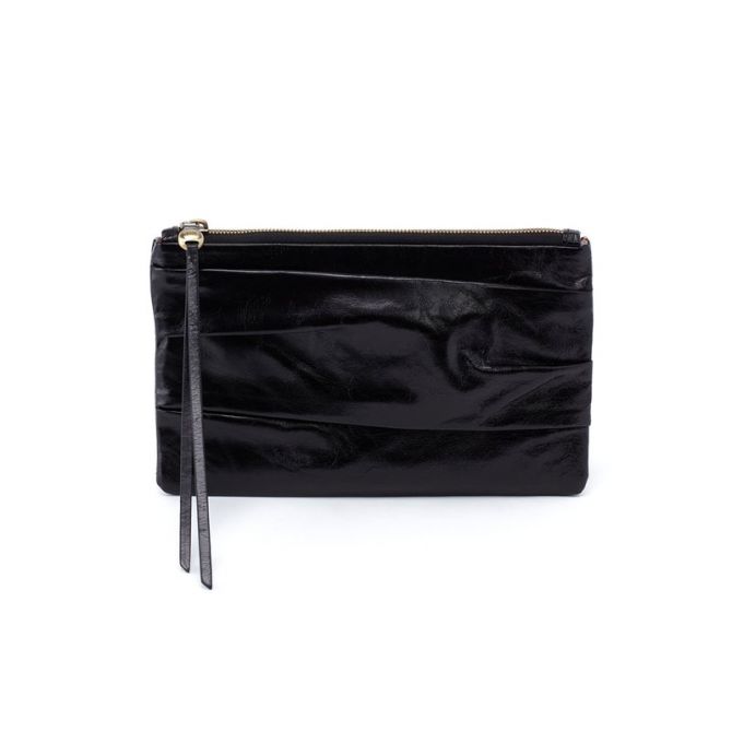 Hobo Waver Wristlet, Black