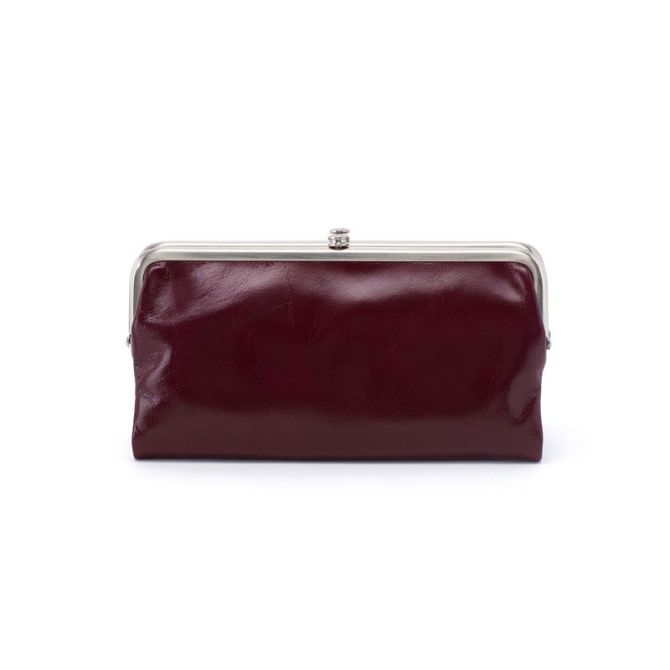 HOBO Lauren Clutch Wallet, Eggplant Vintage Hide