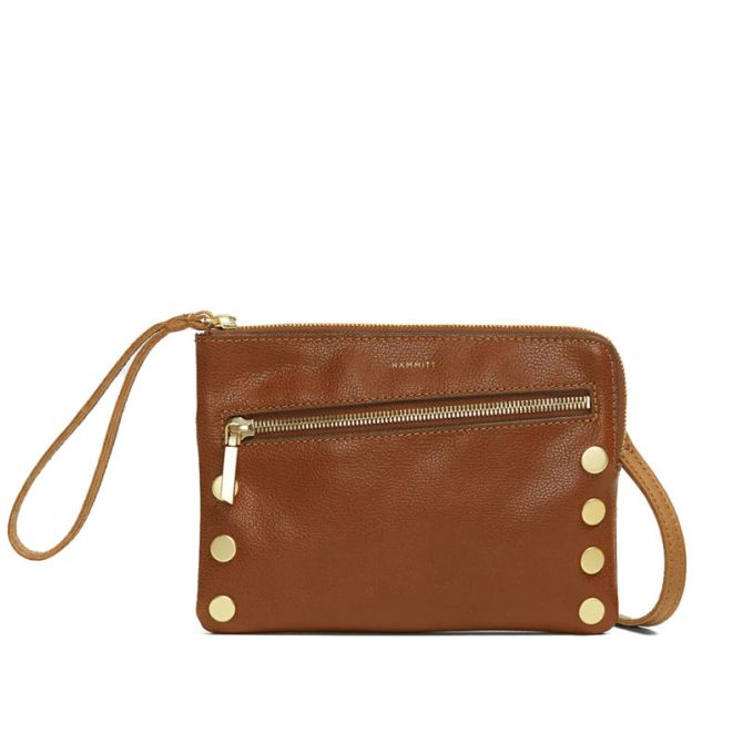 Hammitt Nash Small Crossbody, Limited Edition Manzanita Tan and Brushed Gold Tone Hardware