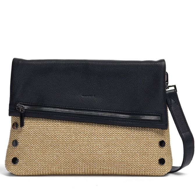 Hammitt VIP Large Crossbody Bag, Limited Edition Chaparral Raffia and Gunmetal Hardware