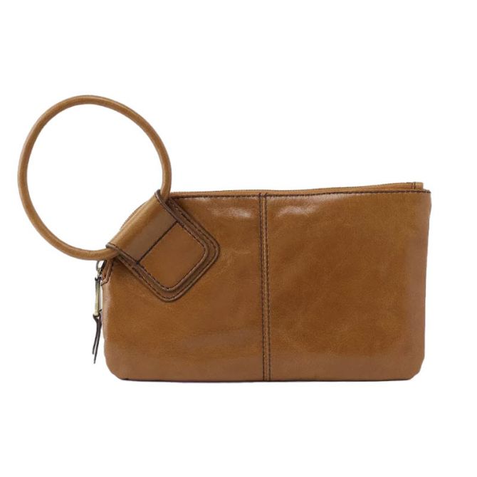 HOBO Sable Wristlet, Truffle Vintage Hide