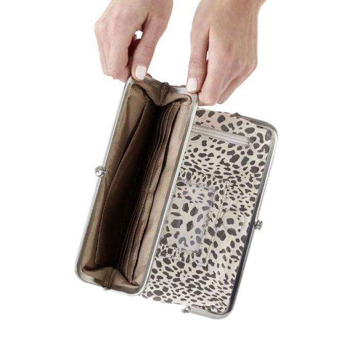 Larroudé Erin Clutch in Cheetah Print Vegan Patent Leather U