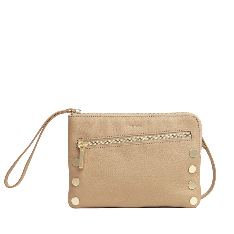 Hammitt Nash Small Wristlet, Toast Tan and Brushed Gold Tone ...