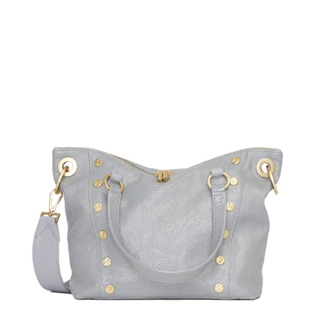 Hammitt Daniel Medium Top Handle Bag, Marina Glaze and Brushed Gold Tone Hammered Hardware