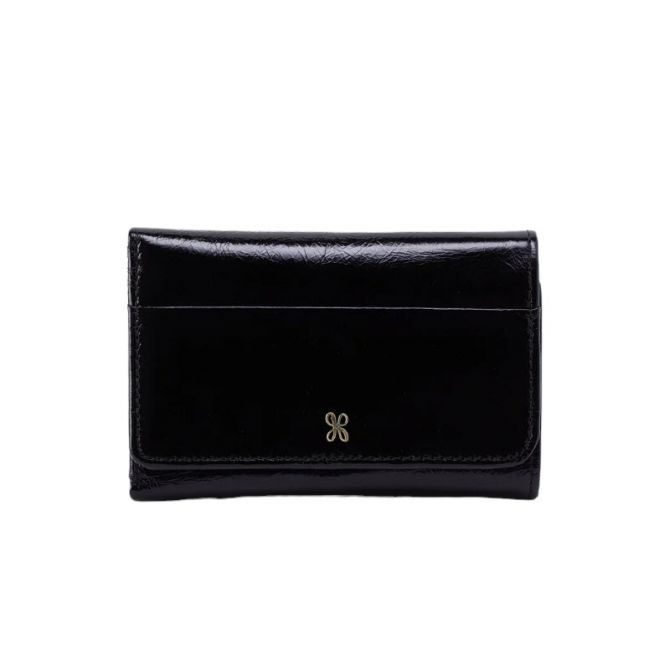 HOBO Jill Trifold Wallet, Black