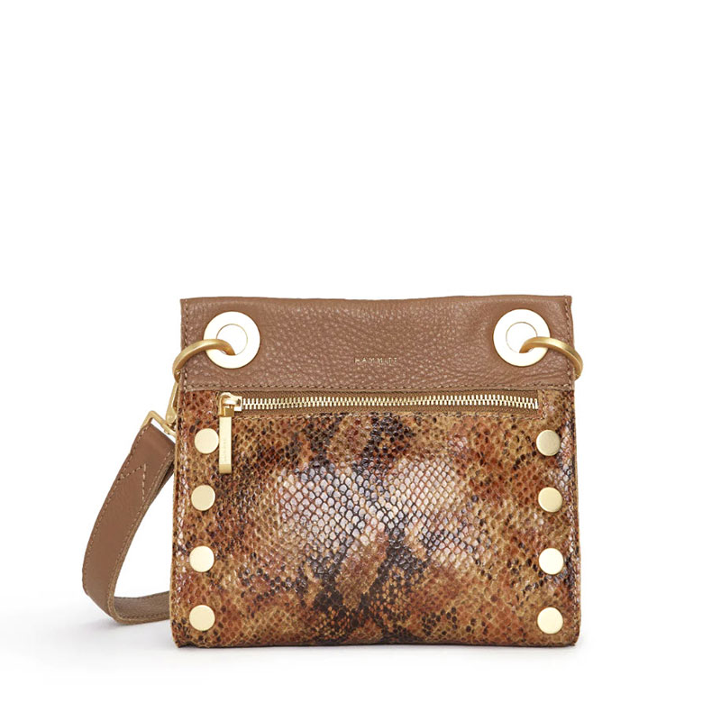 Hammitt Tony Small Crossbody, Centerpiece Snake and Brushed Gold ...