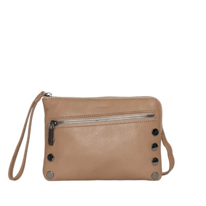 Hammitt Nash Small Shoulder Pouch, Biscotti and Gunmetal Hardware