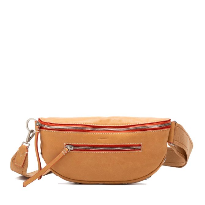 Hammitt Charles Crossbody, Croissant Tan and Brushed Silver Hardware