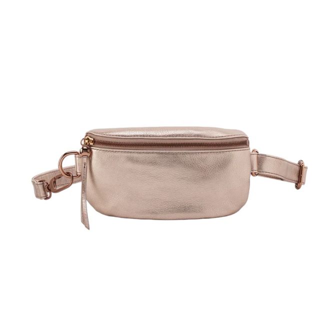 HOBO Fern Belt Bag, Pink Gold Metallic